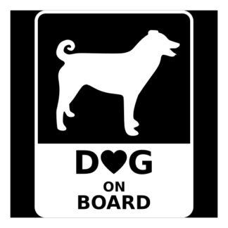 Dog On Board Decal (White)